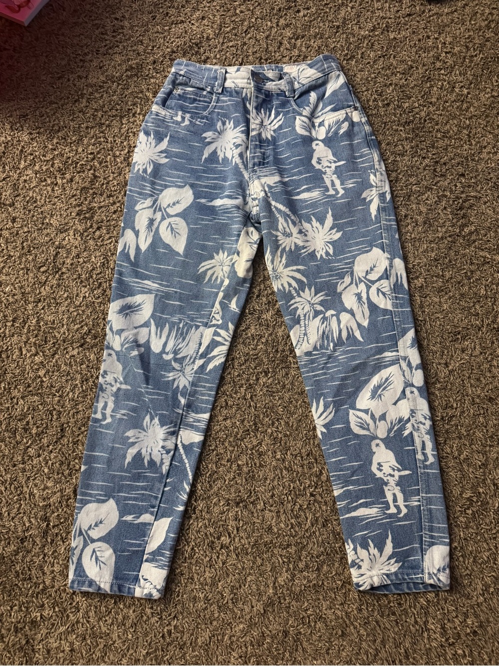 Blue & White Bon jour Jeans